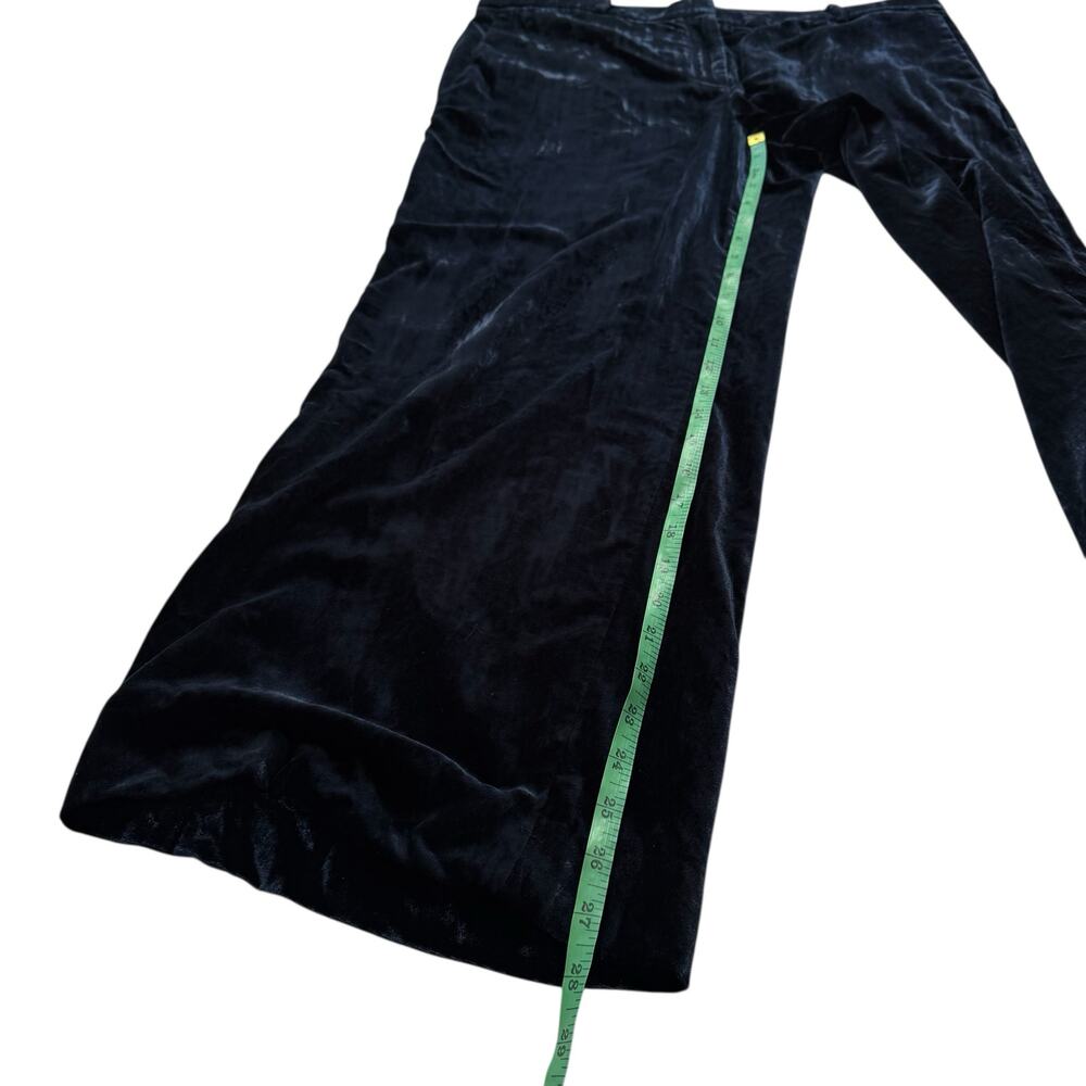 ANN TAYLOR Velvet Smoking Pants In Atlantic Navy Size 12 Womens Wide Leg #447341 - Picture 8 of 8